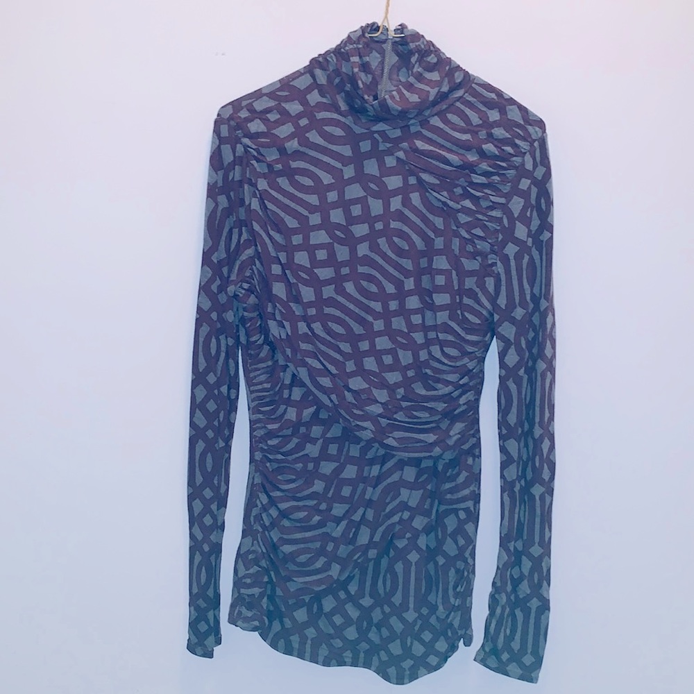 Tracy Reese high neck ruched blouse